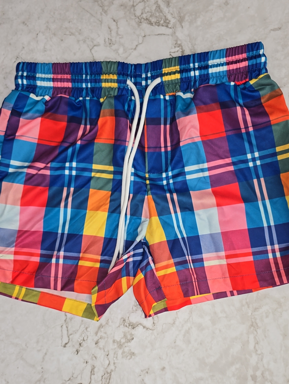 Like New Men's Small Plaid bathing suit